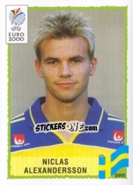Sticker Niclas Alexandersson - UEFA Euro Belgium-Netherlands 2000 - Panini