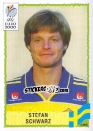 Sticker Stefan Schwarz - UEFA Euro Belgium-Netherlands 2000 - Panini