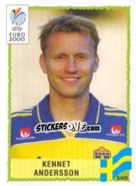 Sticker Kennet Andersson - UEFA Euro Belgium-Netherlands 2000 - Panini