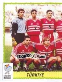 Sticker Team Turkey - Part 1 - UEFA Euro Belgium-Netherlands 2000 - Panini
