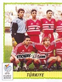 Sticker Team Turkey - Part 1 - UEFA Euro Belgium-Netherlands 2000 n. 142 - Panini