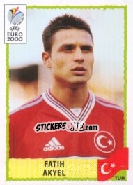 Sticker Fatih Akyel - UEFA Euro Belgium-Netherlands 2000 - Panini