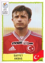 Sticker Saffet Akbas - UEFA Euro Belgium-Netherlands 2000 - Panini
