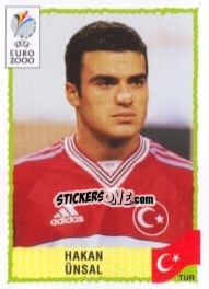 Sticker Hakan Unsal - UEFA Euro Belgium-Netherlands 2000 - Panini