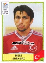 Sticker Mert Korkmaz - UEFA Euro Belgium-Netherlands 2000 - Panini