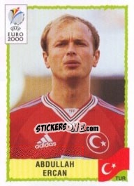 Sticker Abdullah Ercan - UEFA Euro Belgium-Netherlands 2000 n. 155 - Panini