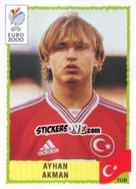 Sticker Ayhan Akman - UEFA Euro Belgium-Netherlands 2000 n. 158 - Panini