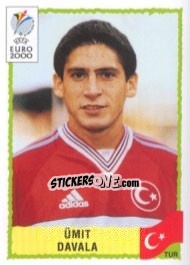 Sticker Umit Davala - UEFA Euro Belgium-Netherlands 2000 - Panini