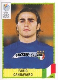 Sticker Fabio Cannavaro - UEFA Euro Belgium-Netherlands 2000 n. 169 - Panini