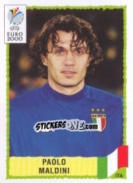 Cromo Paolo Maldini - UEFA Euro Belgium-Netherlands 2000 - Panini