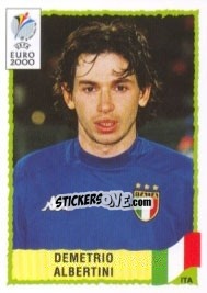 Sticker Demetrio Albertini - UEFA Euro Belgium-Netherlands 2000 - Panini
