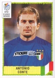 Sticker Antonio Conte - UEFA Euro Belgium-Netherlands 2000 - Panini