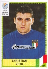 Sticker Christian Vieri - UEFA Euro Belgium-Netherlands 2000 n. 183 - Panini