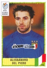 Sticker Alessandro Del Piero - UEFA Euro Belgium-Netherlands 2000 n. 184 - Panini