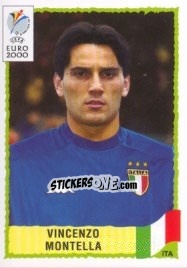 Sticker Vincenzo Montella - UEFA Euro Belgium-Netherlands 2000 n. 185 - Panini