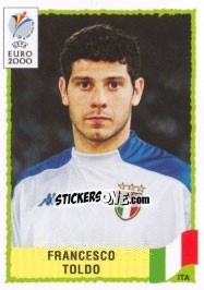 Sticker Francesco Toldo - UEFA Euro Belgium-Netherlands 2000 - Panini