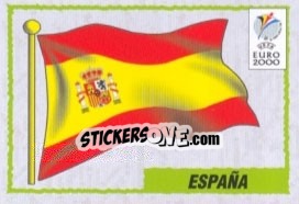 Sticker Emblem Spain - UEFA Euro Belgium-Netherlands 2000 - Panini