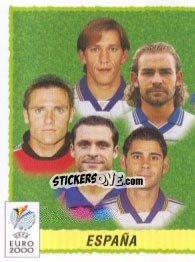 Figurina Team Spain - Part 1 - UEFA Euro Belgium-Netherlands 2000 - Panini