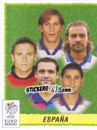 Sticker Team Spain - Part 1 - UEFA Euro Belgium-Netherlands 2000 n. 188 - Panini