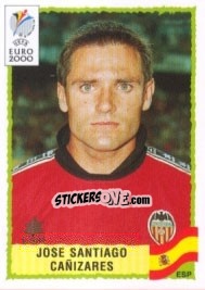 Sticker Jose Santiago Canizares - UEFA Euro Belgium-Netherlands 2000 n. 190 - Panini