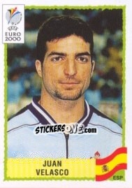 Sticker Juan Velasco - UEFA Euro Belgium-Netherlands 2000 - Panini