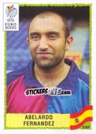 Sticker Abelardo Fernandez - UEFA Euro Belgium-Netherlands 2000 - Panini