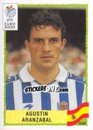 Sticker Agustin Aranzabal - UEFA Euro Belgium-Netherlands 2000 - Panini