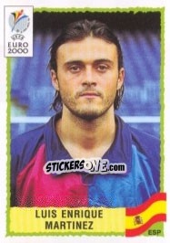 Sticker Luis Enrique Martinez - UEFA Euro Belgium-Netherlands 2000 n. 201 - Panini