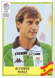 Sticker Alfonso Perez - UEFA Euro Belgium-Netherlands 2000 - Panini