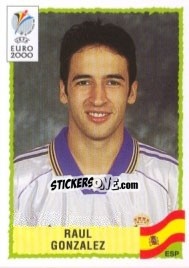 Cromo Raul Gonzalez - UEFA Euro Belgium-Netherlands 2000 - Panini