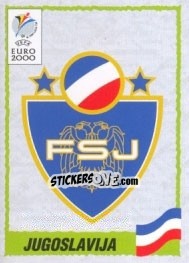 Sticker Emblem Yugoslavia - UEFA Euro Belgium-Netherlands 2000 - Panini