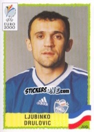 Sticker Ljubinko Drulovic - UEFA Euro Belgium-Netherlands 2000 - Panini
