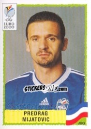 Sticker Predrag Mijatovic - UEFA Euro Belgium-Netherlands 2000 - Panini