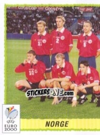 Sticker Team Norway -Part 1 - UEFA Euro Belgium-Netherlands 2000 - Panini