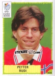 Sticker Petter Rudi - UEFA Euro Belgium-Netherlands 2000 - Panini