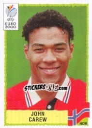Sticker John Carew - UEFA Euro Belgium-Netherlands 2000 n. 250 - Panini