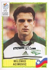 Sticker Milenko Acimovic - UEFA Euro Belgium-Netherlands 2000 - Panini