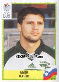 Sticker Amir Karic - UEFA Euro Belgium-Netherlands 2000 - Panini