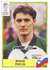 Sticker Miran Pavlin - UEFA Euro Belgium-Netherlands 2000 - Panini