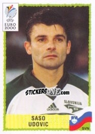 Sticker Saso Udovic - UEFA Euro Belgium-Netherlands 2000 - Panini