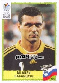 Sticker Mladen Dabanovic - UEFA Euro Belgium-Netherlands 2000 - Panini