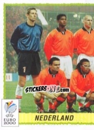 Figurina Team Netherlands - Part 1 - UEFA Euro Belgium-Netherlands 2000 - Panini