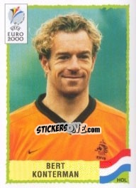 Sticker Bert Konterman - UEFA Euro Belgium-Netherlands 2000 - Panini