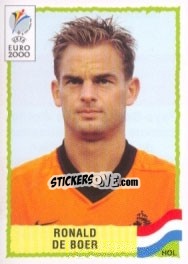 Sticker Ronald De Boer - UEFA Euro Belgium-Netherlands 2000 - Panini