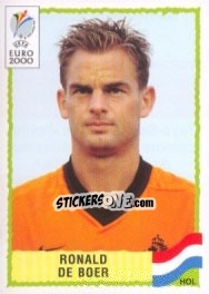 Sticker Ronald De Boer - UEFA Euro Belgium-Netherlands 2000 n. 282 - Panini