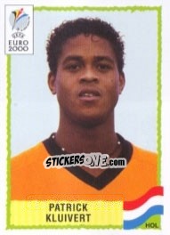 Sticker Patrick Kluivert - UEFA Euro Belgium-Netherlands 2000 - Panini