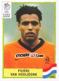 Sticker Pierre Van Hooijdonk - UEFA Euro Belgium-Netherlands 2000 - Panini
