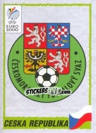 Sticker Emblem Czech republic - UEFA Euro Belgium-Netherlands 2000 - Panini