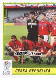 Figurina Team Czech republic - Part 1 - UEFA Euro Belgium-Netherlands 2000 - Panini