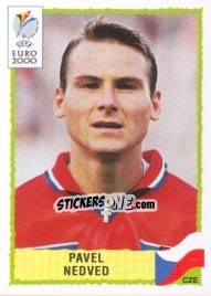 Sticker Pavel Nedved - UEFA Euro Belgium-Netherlands 2000 n. 307 - Panini